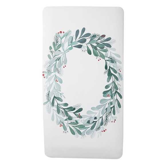 Pottery Barn Kids Picture Perfect Holiday Organic Crib Fitted Sheet - Picture 3 of 6